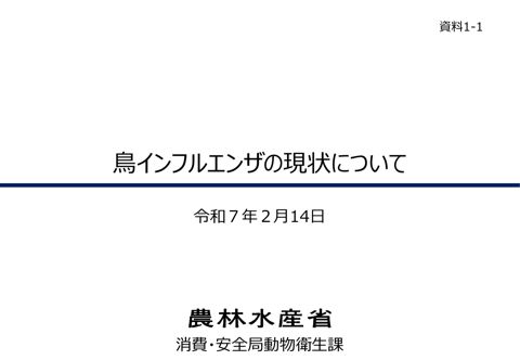 【資料1-1】鳥インフルエンザの現状について