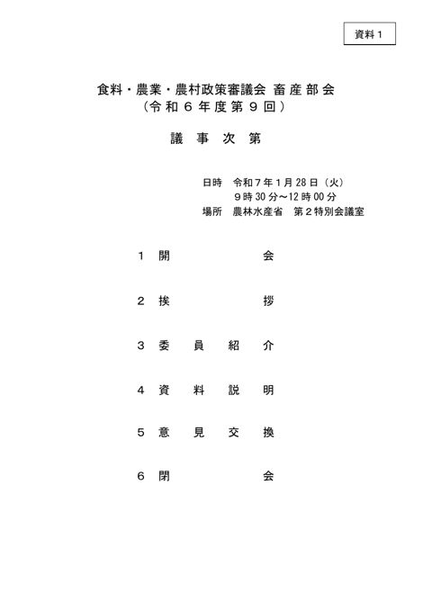 資料1 議事次第