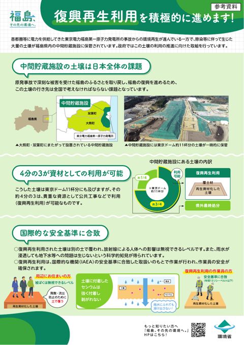復興再生利用の推進に向けたポスター（縮小版）