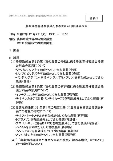 議事次第