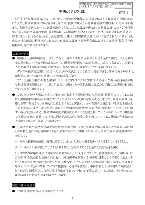 中間とりまとめ（案）