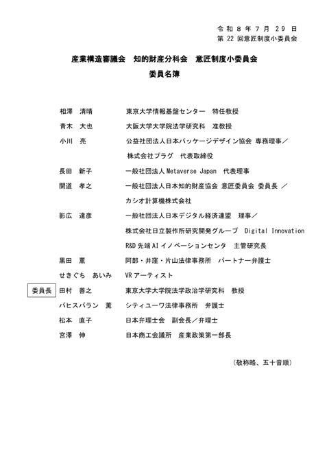 委員名簿