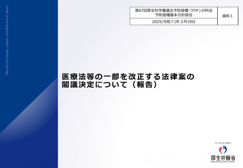 03資料１医療法等の一部を改正する法律案の閣議決定について（報告）［746KB］