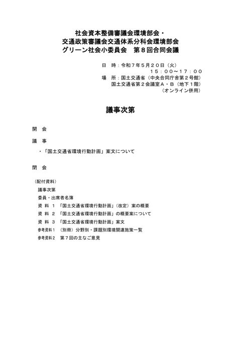議事次第