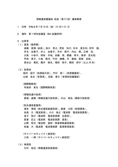 議事概要