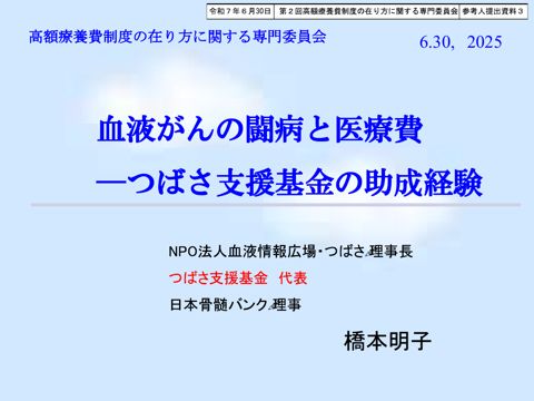 【参考人提出資料３】橋本参考人提出資料［PDF形式：4.3MB］ の表紙