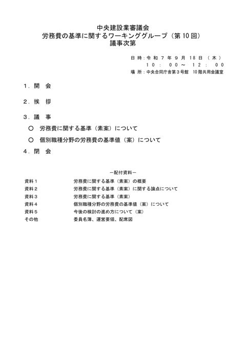 議事次第