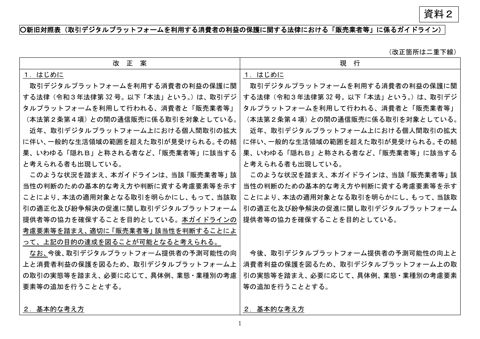 資料2 ガイドライン改正案(新旧対照表)