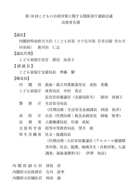 出席者名簿