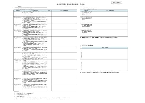 （資料1－別紙1）】評価表