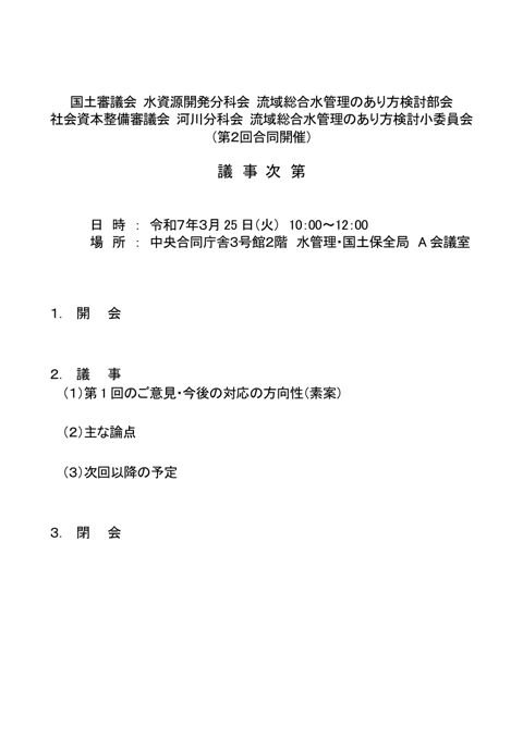 議事次第・資料一覧
