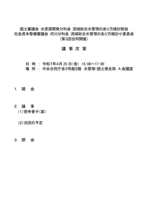 議事次第・資料一覧