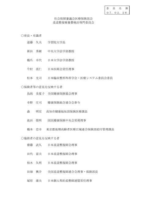 委員名簿