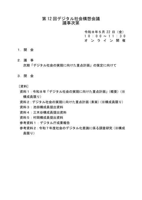 議事次第