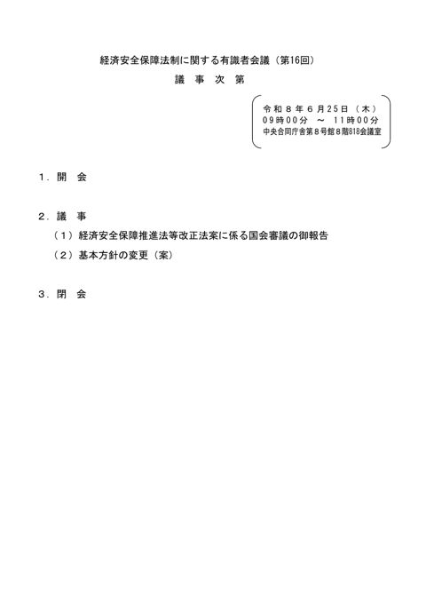 議事次第