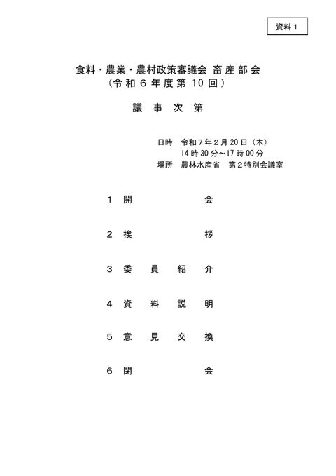 資料1 議事次第