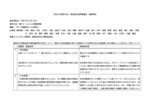 議事概要(議事録)