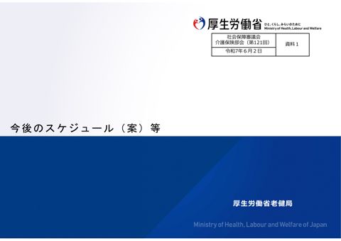 資料１ 今後のスケジュール（案）等［PDF形式：2.2MB］