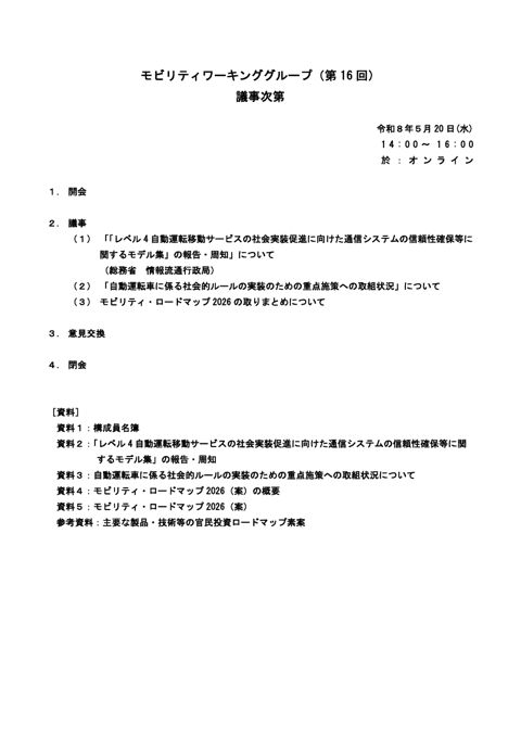 議事次第
