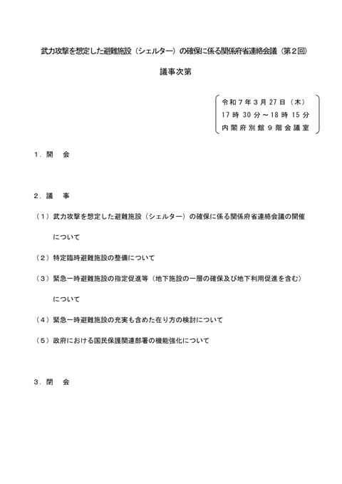 議事次第・資料
