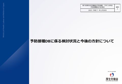 04資料２ 予防接種 DB に係る検討状況と今後の方針について［1.5MB］