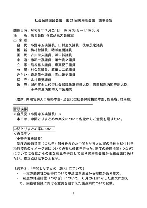 議事要旨