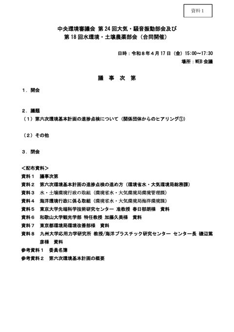 議事次第
