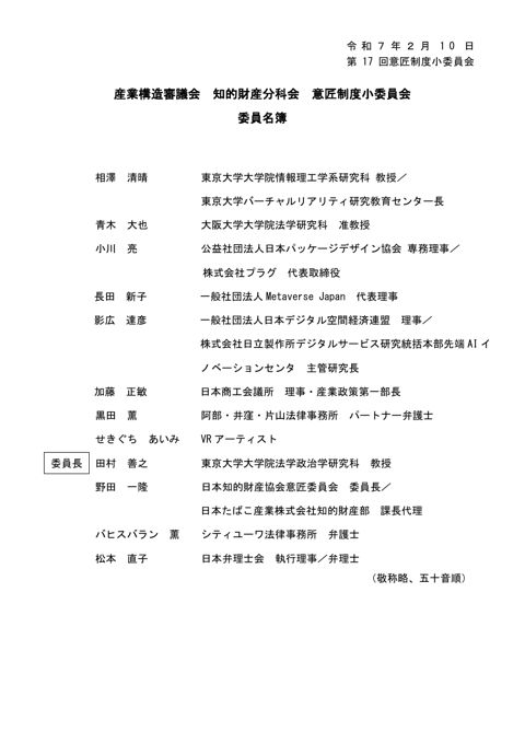 委員名簿