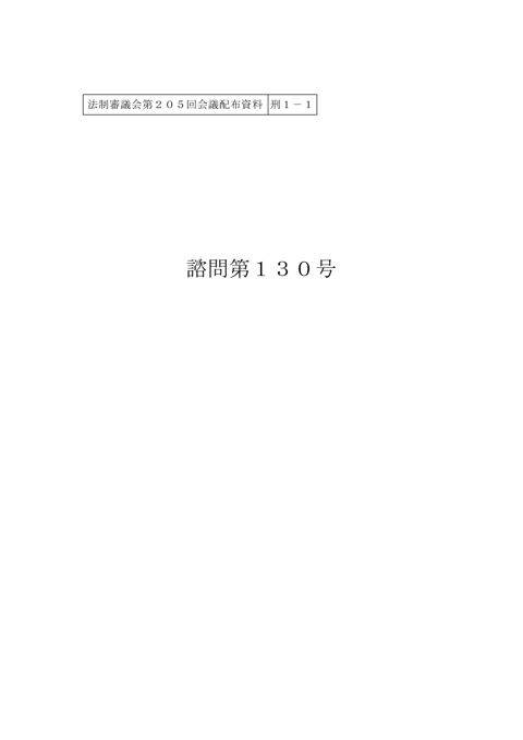 諮問第１３０号 の表紙