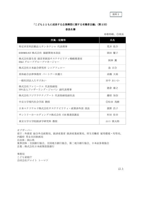 資料3 委員名簿