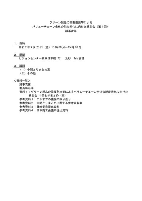 議事次第