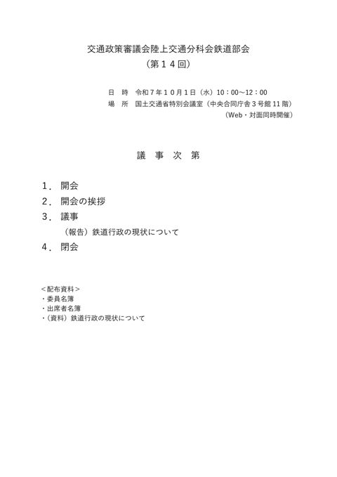 議事次第