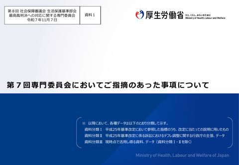 【資料１】第７回専門委員会においてご指摘のあった事項について［PDF形式：760KB］ の表紙