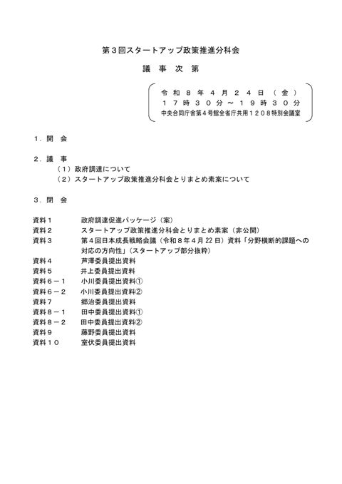 議事次第