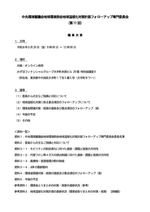 議事次第