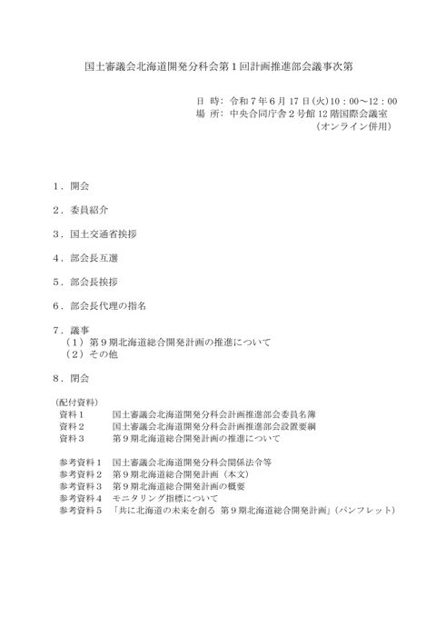 議事次第