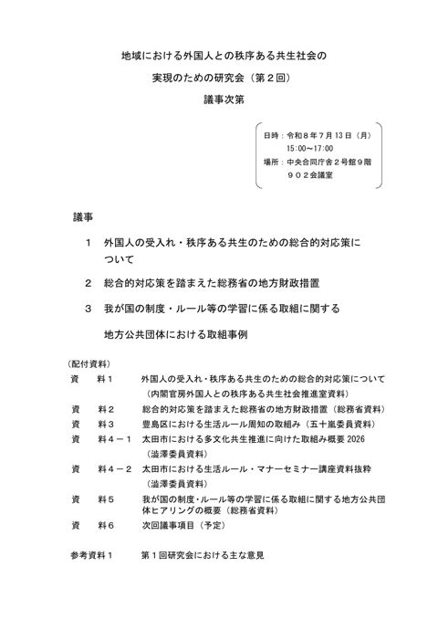 議事次第
