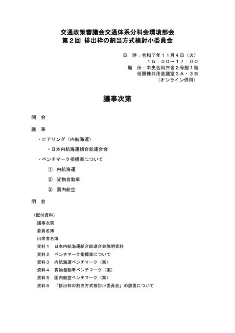 議事次第