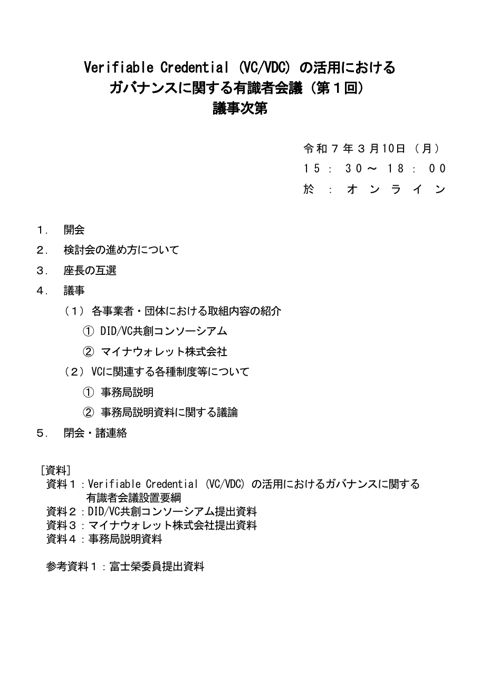 議事次第