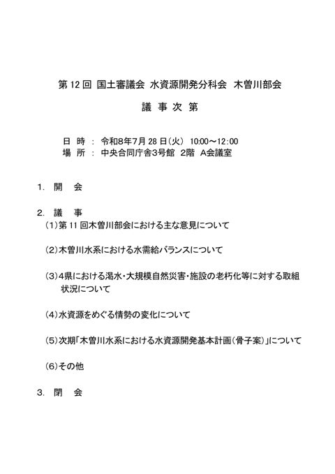 議事次第・資料一覧