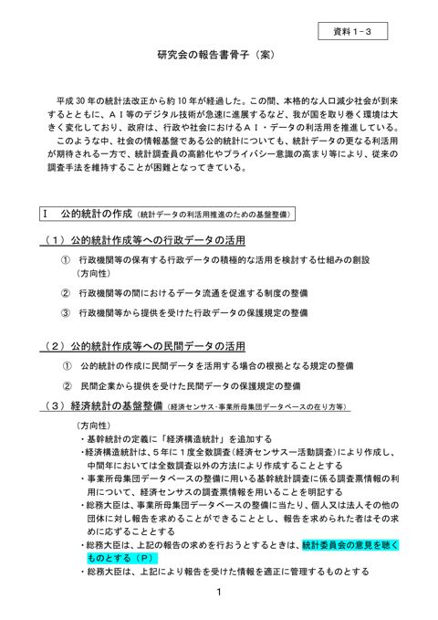 研究会の報告書骨子（案）