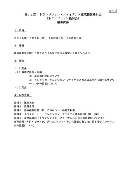 議事次第