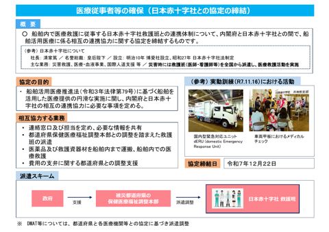 医療従事者等の確保（日本赤十字社との協定の締結）
