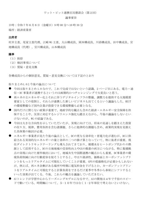 議事概要