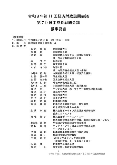 議事要旨
