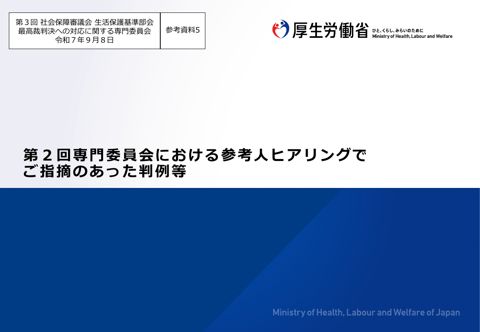 （参考資料５）前回の原告関係者ヒアリングでご指摘のあった判例等［PDF形式：1.3MB］
