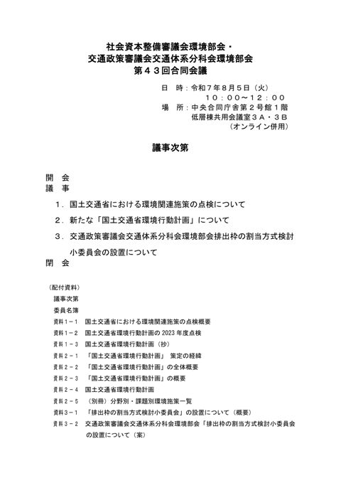 議事次第