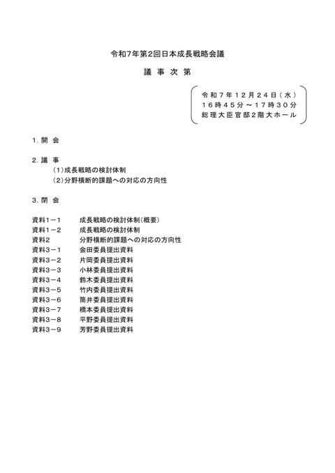 議事次第