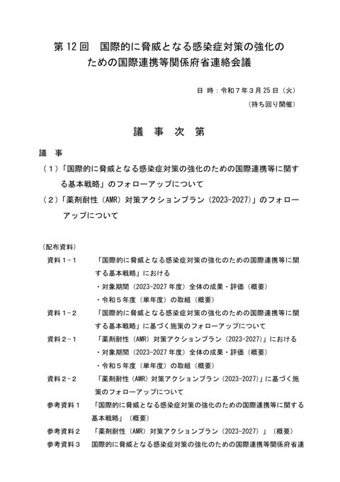 議事次第