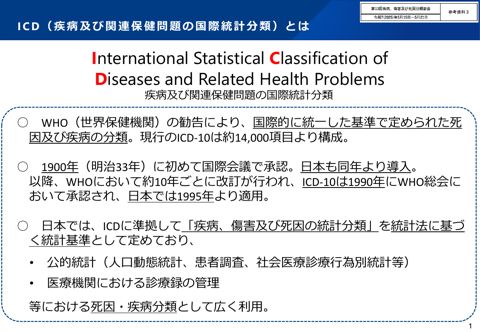 参考資料3】ICD-11改訂の概要［PDF形式：802KB］ | 統計分科会疾病